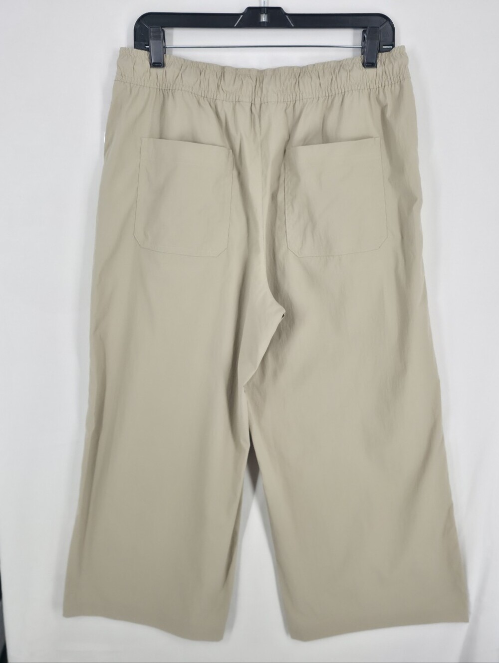 Athleta Midday Mid Rise Crop Poplin Pants Khaki Beige Size Medium - Picture 10 of 15